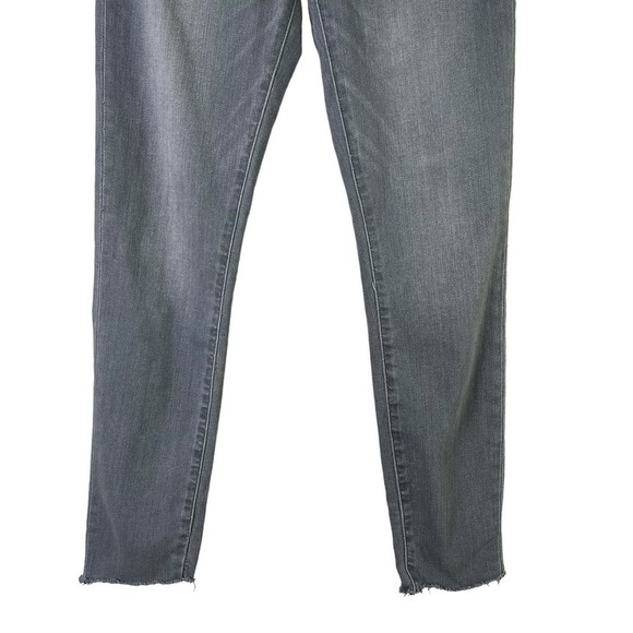 J.Crew High-Rise Raw Hem Stretch Skinny Jean in Ash Grey Wash, Size 27 - Picture 4 of 8
